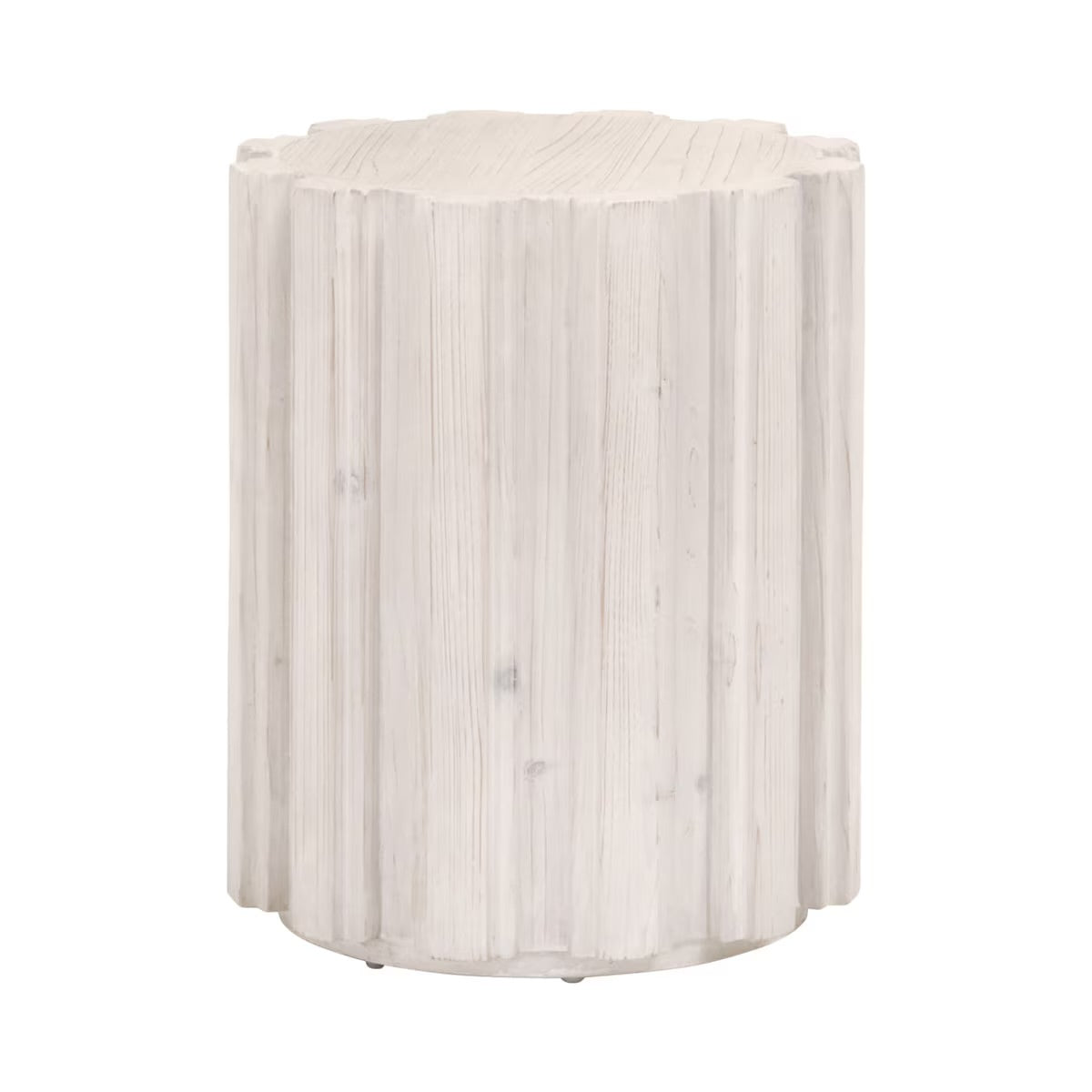 Essentials For Living Roma Accent Table~ White Wash Pine