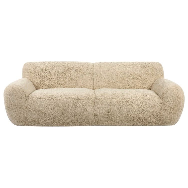 Uttermost Abide Caramel Long Haired Faux Sheepskin Sofa - Image 2