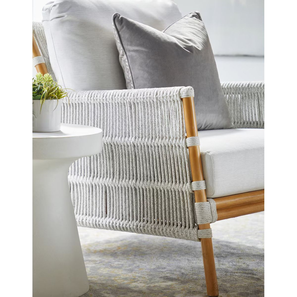 Essentials For Living Tack Accent Table ~ Ivory Concrete - Image 3