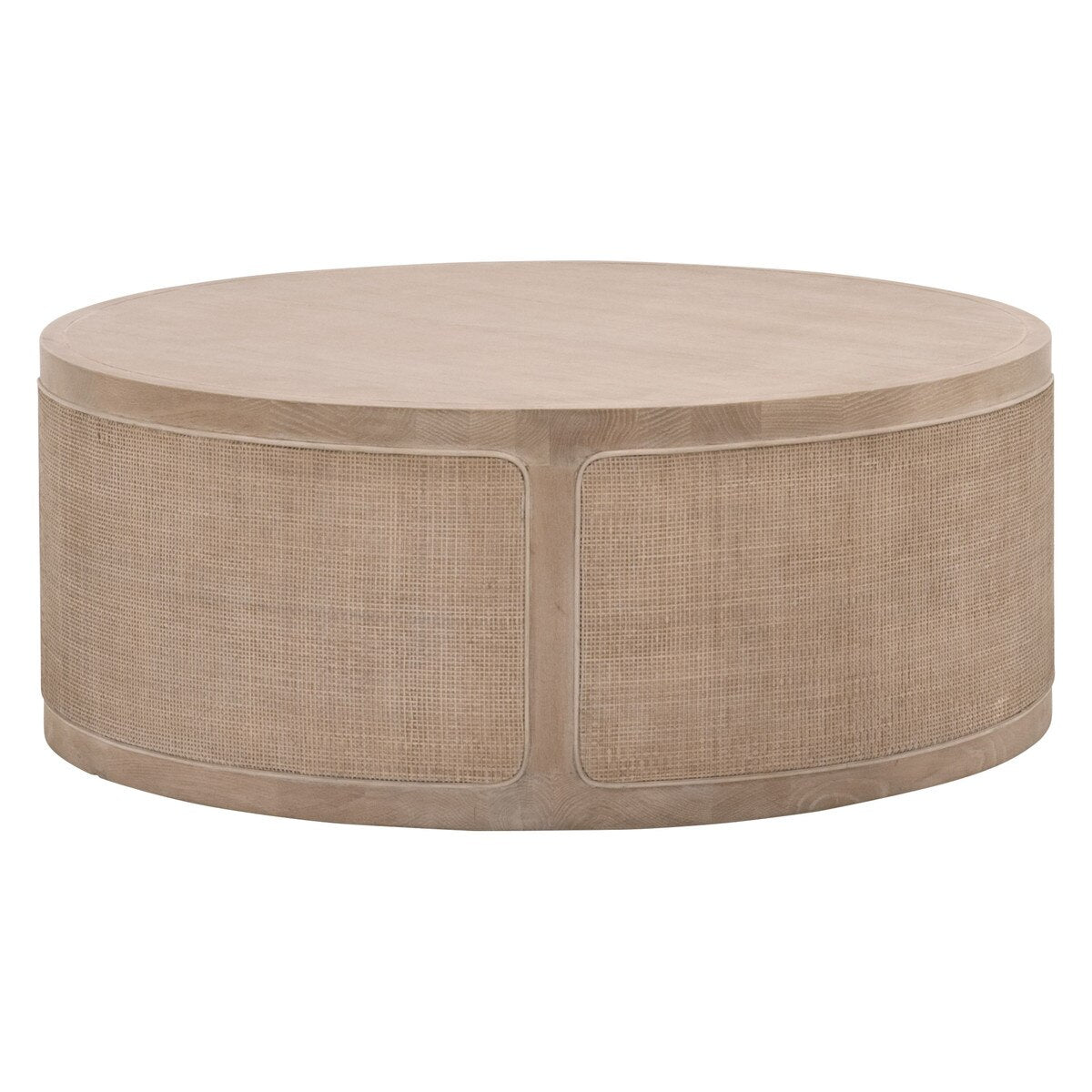 Essentials For Living Cane Coffee Table ~ Smoke Gray Oak, Smoke Gray Cane - Image 2