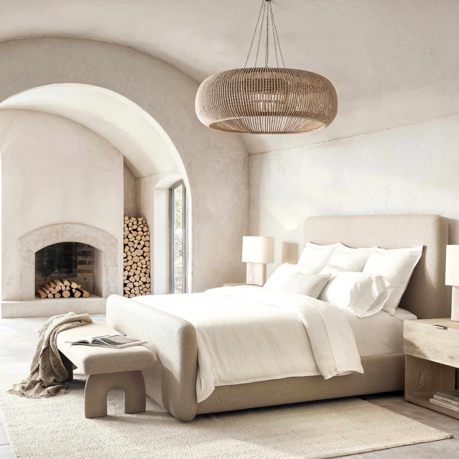 Bernhardt Loft Antibes Collection Upholstered Panel Bed ~ Available in Queen, King and California King Sizes - Image 2