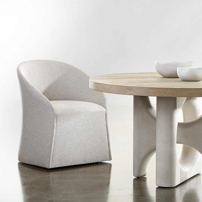 Bernhardt Loft Antibes Collection Upholstered Dining ArmChair - Image 1