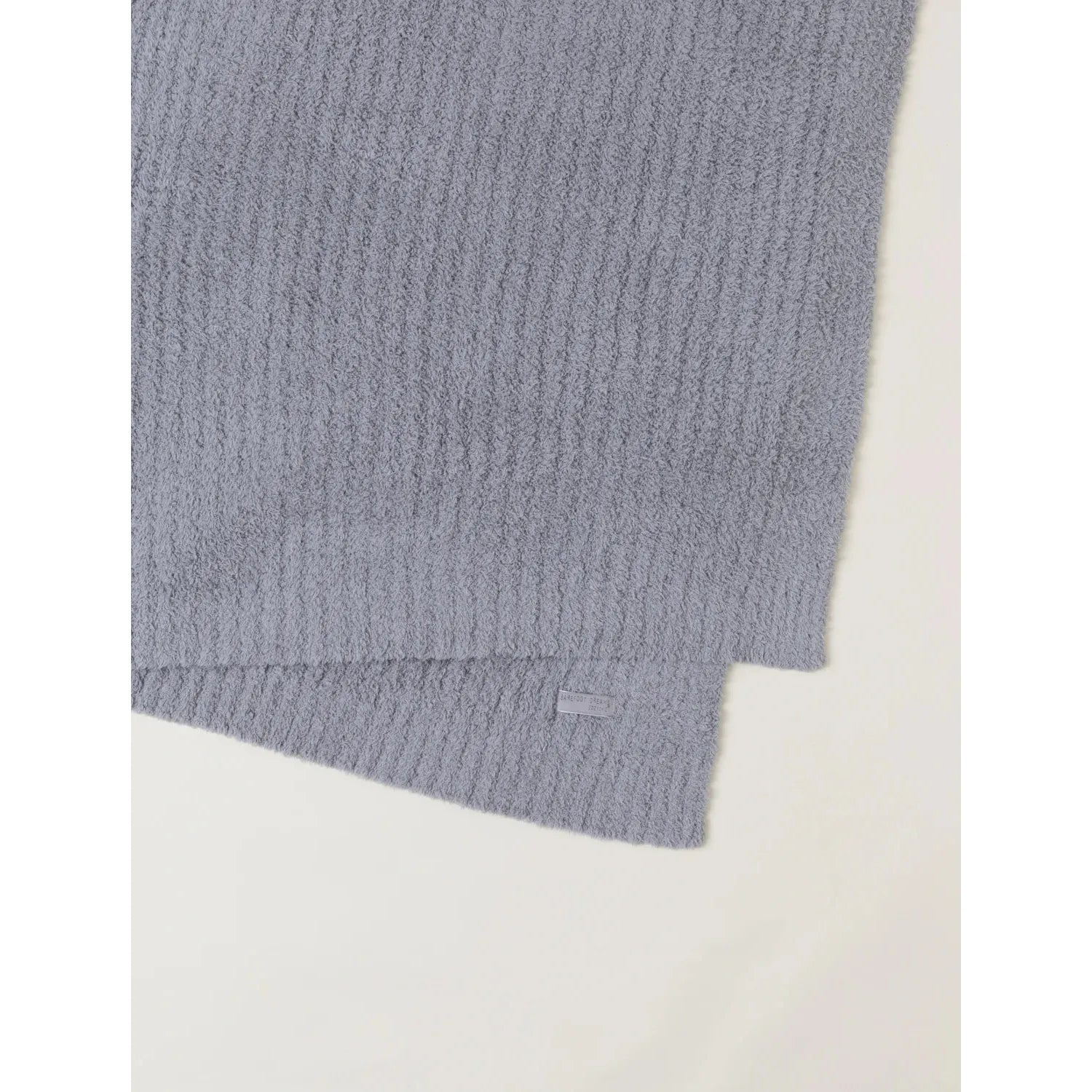 Barefoot Dreams CozyChic Dove Gray Ribbed Throw Blanket - Image 2