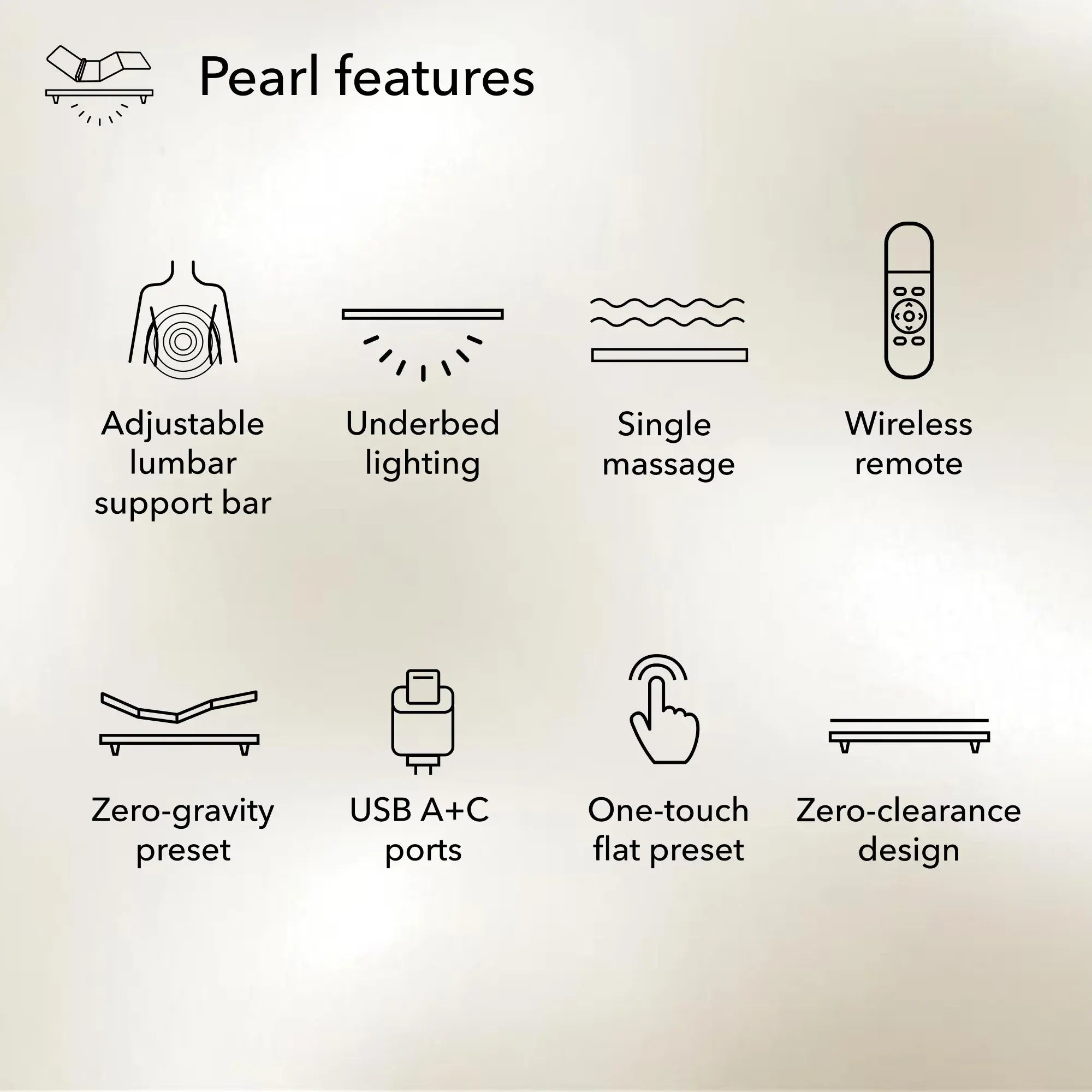 Serta Baselogic Pearl Adjustable Base Mattress Foundation ~ Available in Twin XL, Full, Queen, King and Cal King Sizes - Image 3