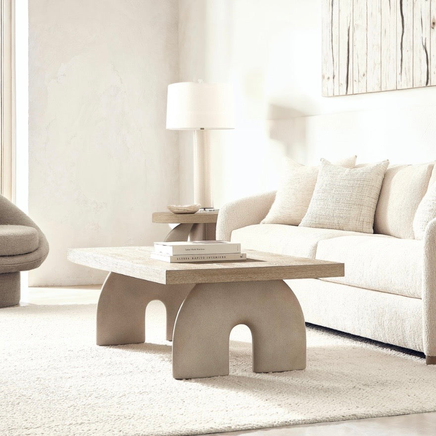 Bernhardt Loft Antibes Collection Modern Organic Rectangular Cocktail Table - Image 1