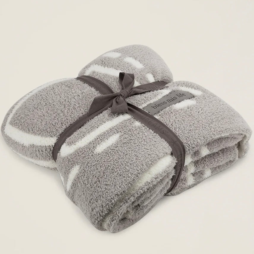 Barefoot Dreams CozyChic Covered in Prayer Throw Blanket ~ Oyster and Pearl Bless This Life