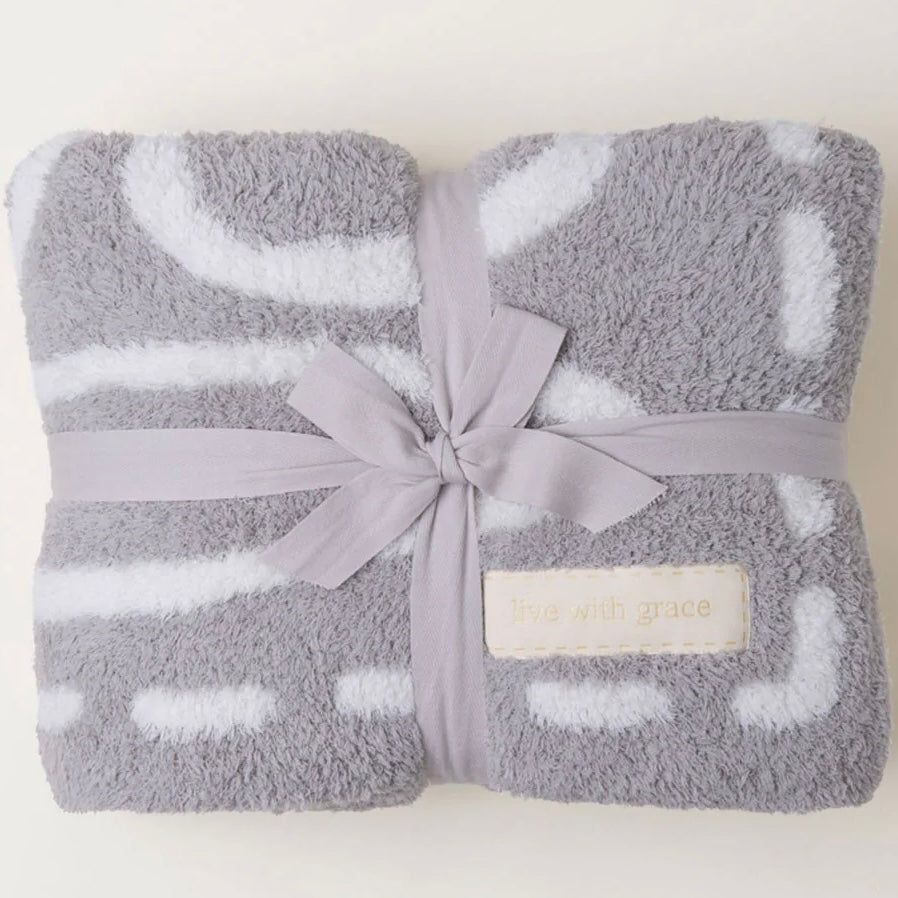 Barefoot Dreams CozyChic Covered in Prayer Throw Blanket ~ Linen and Cream Live With Grace