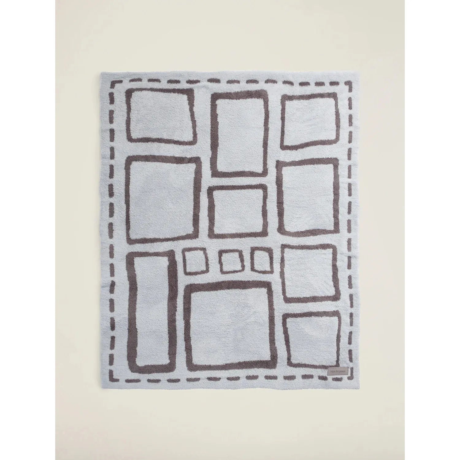 Barefoot Dreams CozyChic Covered in Prayer Throw Blanket ~ Ocean and Charcoal Hope For Peace - Image 3
