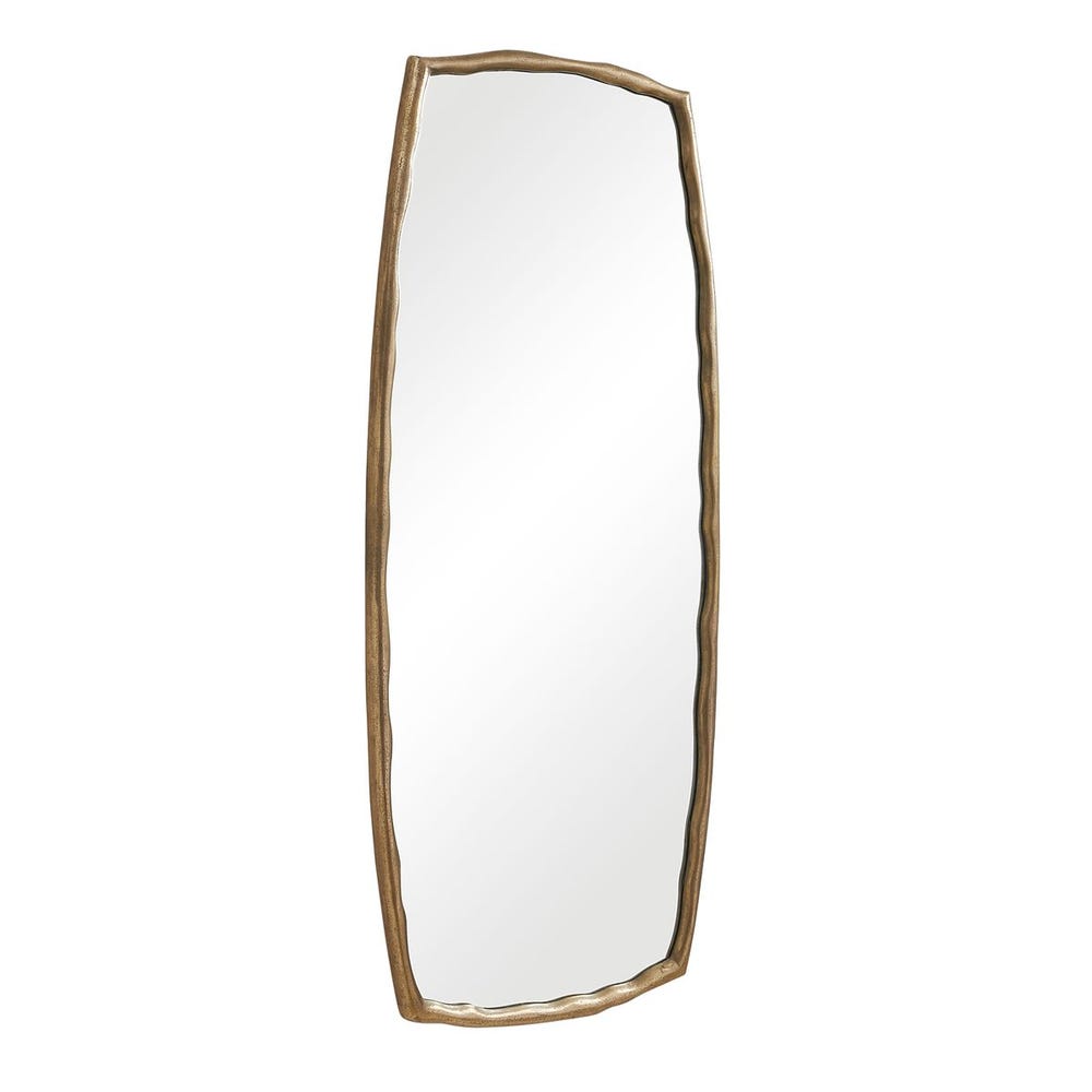 Uttermost Adair Organic Plated Antique Brass Tall Mirror - Image 3
