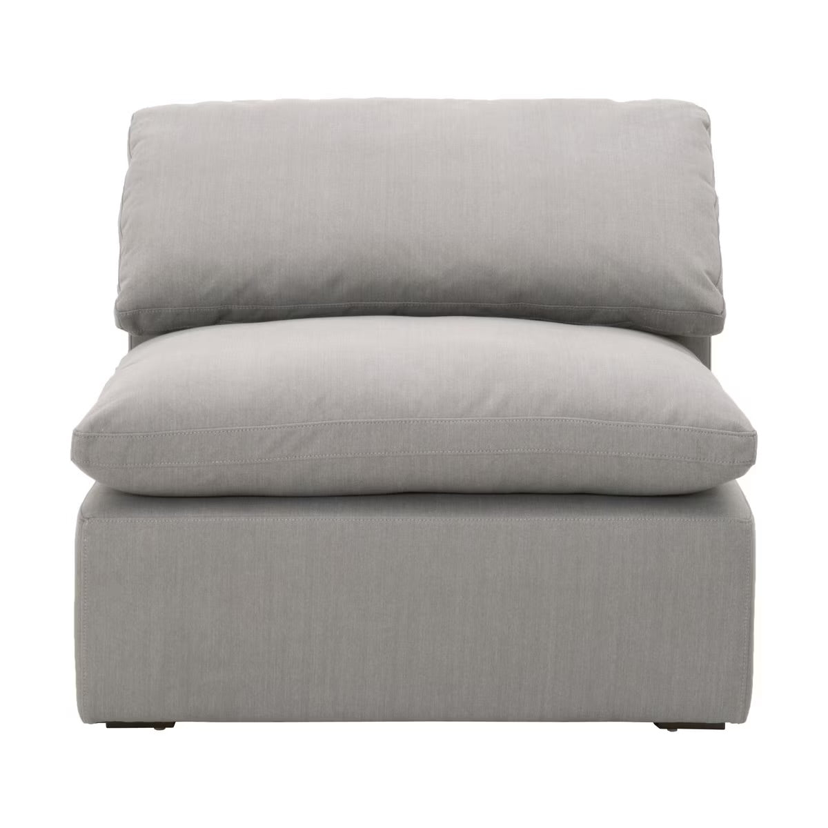 Essentials For Living Sky Modular Armless Chair ~ LiveSmart Peyton-Slate Performance Fabric