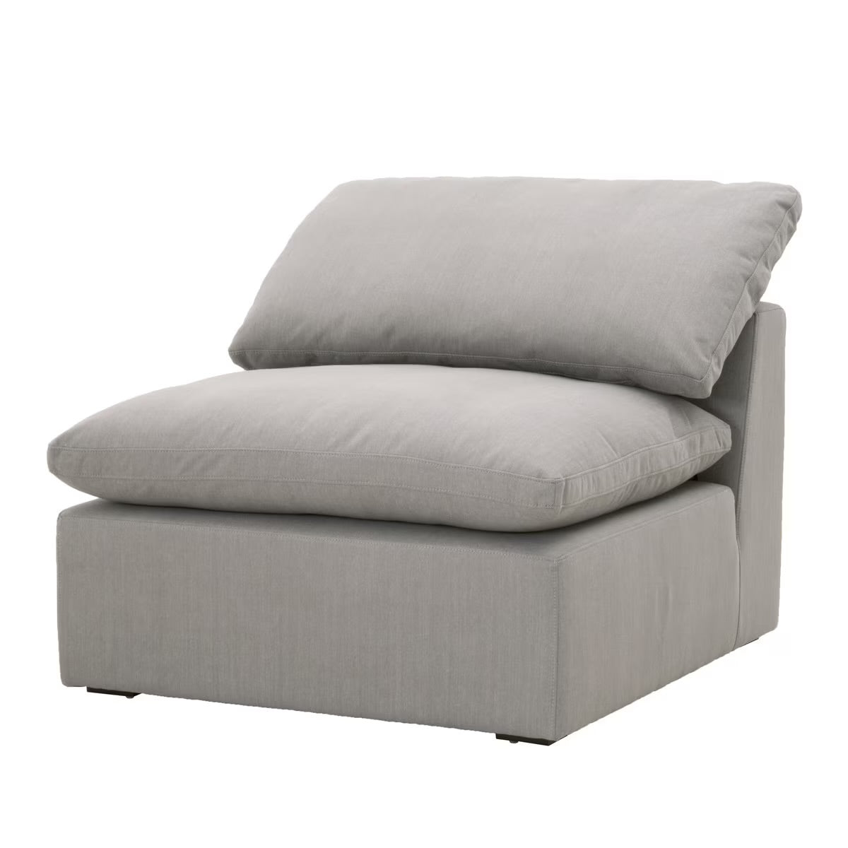 Essentials For Living Sky Modular Armless Chair ~ LiveSmart Peyton-Slate Performance Fabric - Image 2