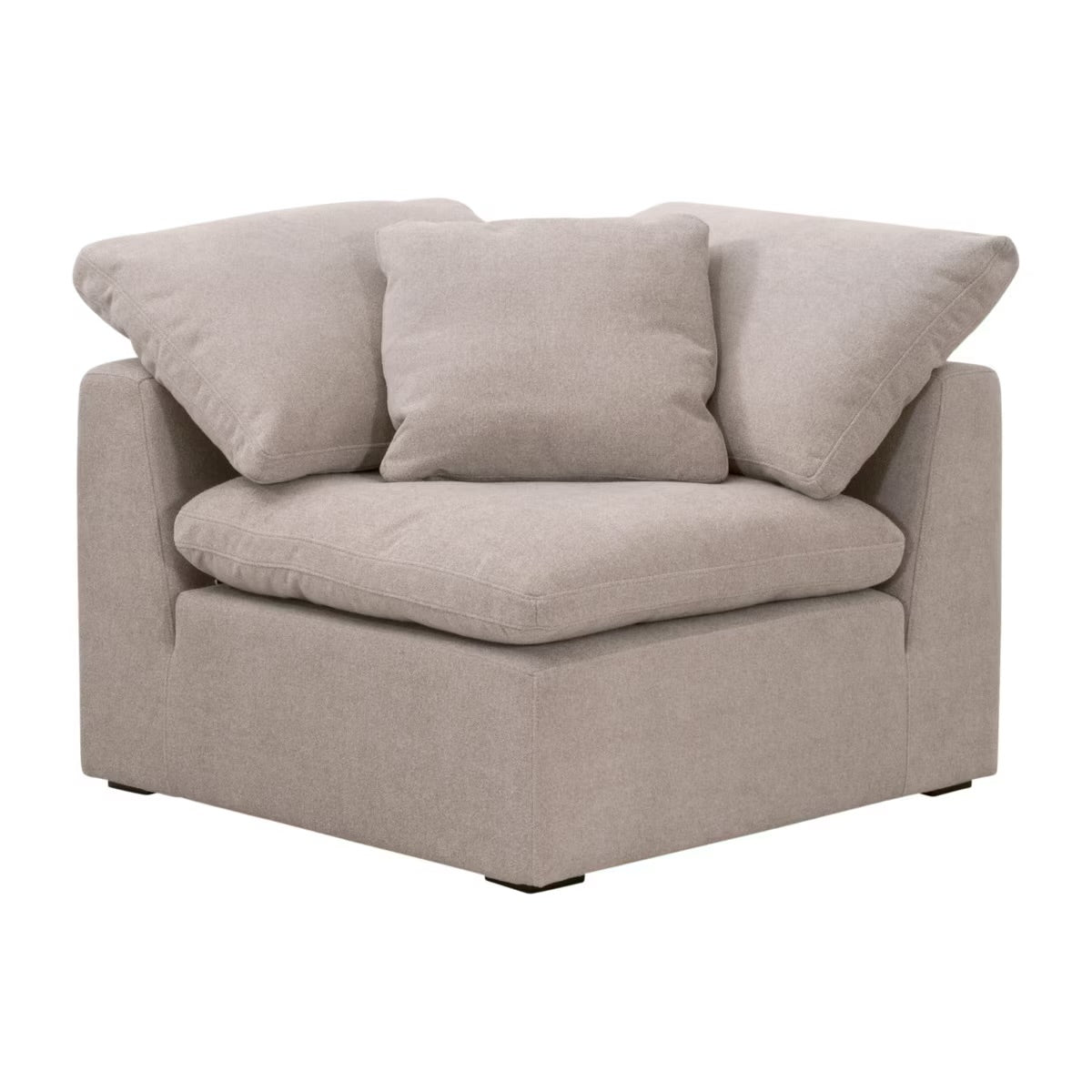 Essentials For Living Sky Modular Corner Chair ~ Latte Micro Boucle Performance Fabric