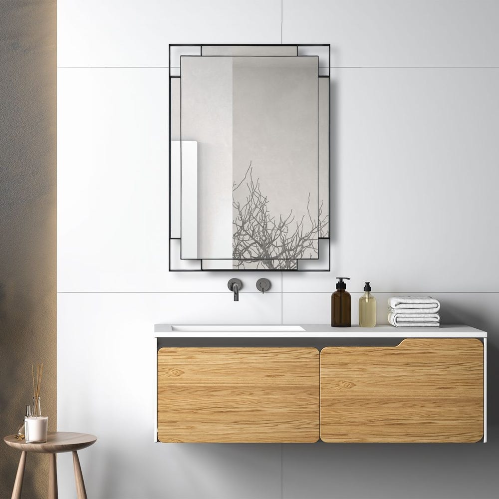 Uttermost Stellan Matte Black Edged Mirror - Image 1