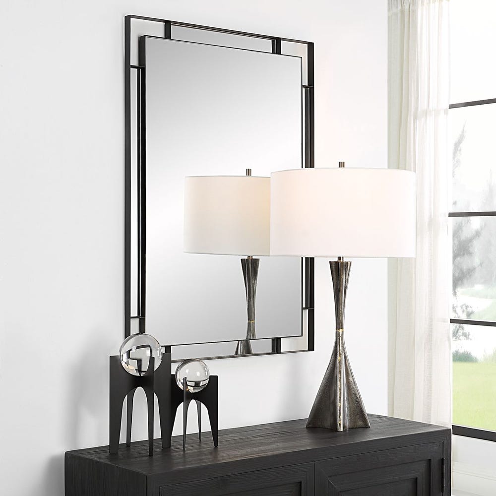 Uttermost Stellan Matte Black Edged Mirror - Image 2