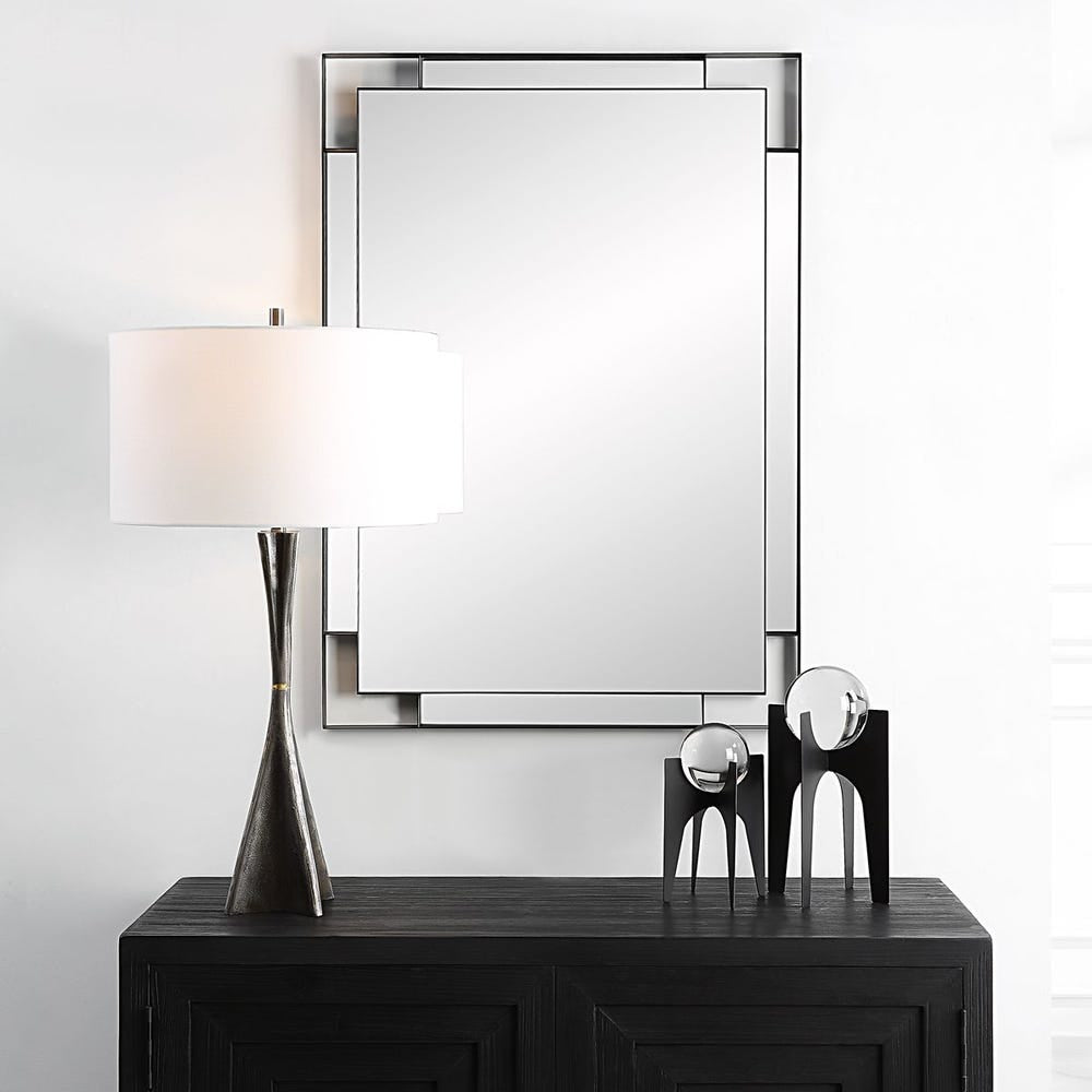 Uttermost Stellan Matte Black Edged Mirror - Image 3