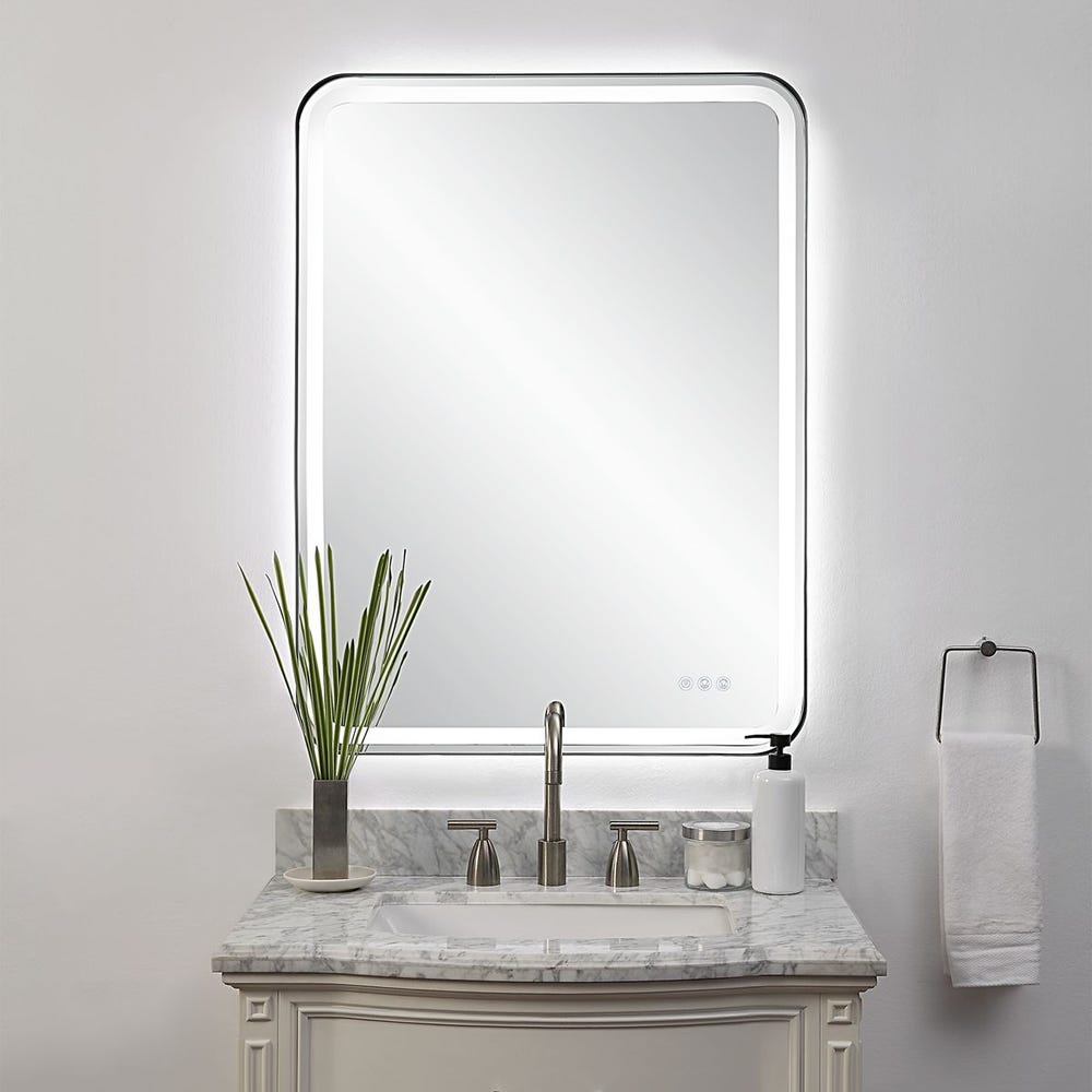 Uttermost Crofton Black Lighted Mirror - Image 1
