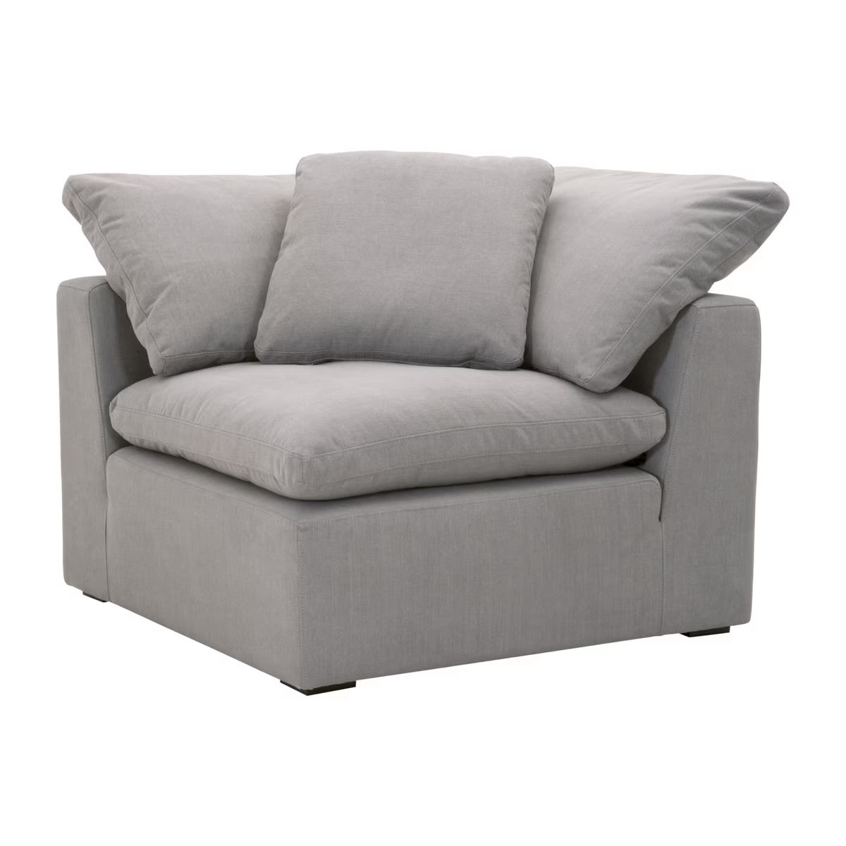 Essentials For Living Sky Modular Corner Chair LiveSmart Peyton-Slate Performance Fabric - Image 1