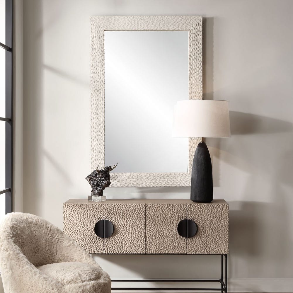 Uttermost Everett Rich Aged Ivory Mirror - Image 1