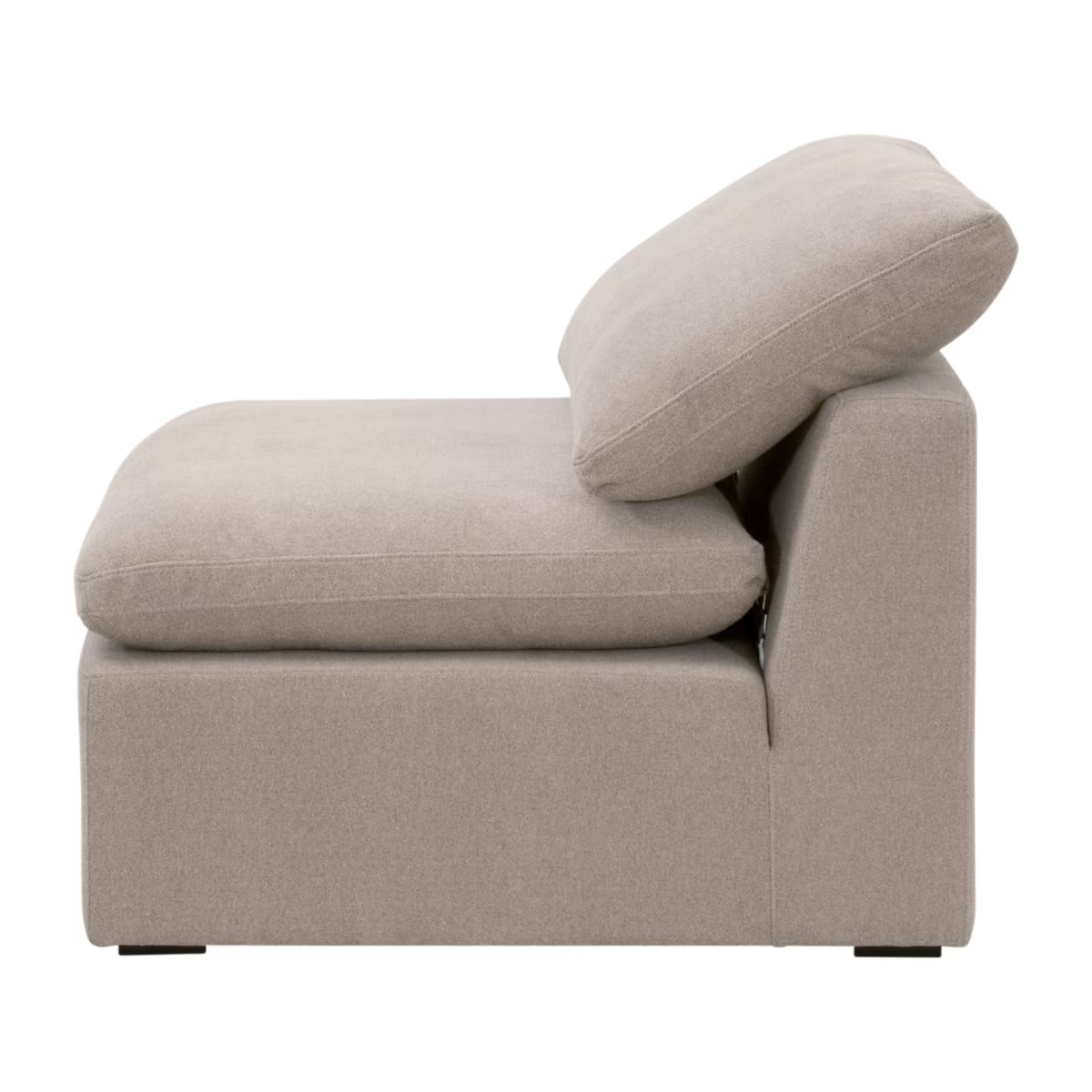 Essentials For Living Sky Modular Armless Chair Latte Micro Boucle Performance Fabric - Image 3