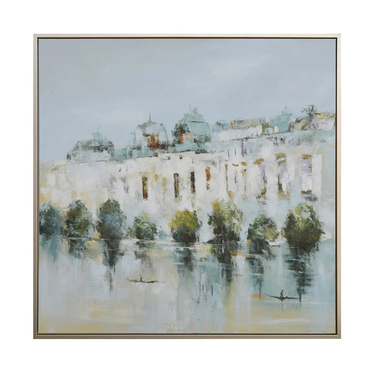 Crestview Collection Vincent Gold Framed Wall Art - Image 1