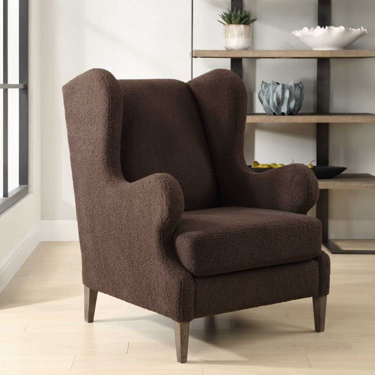 Uttermost Serpentine Modern Wingback Chair
