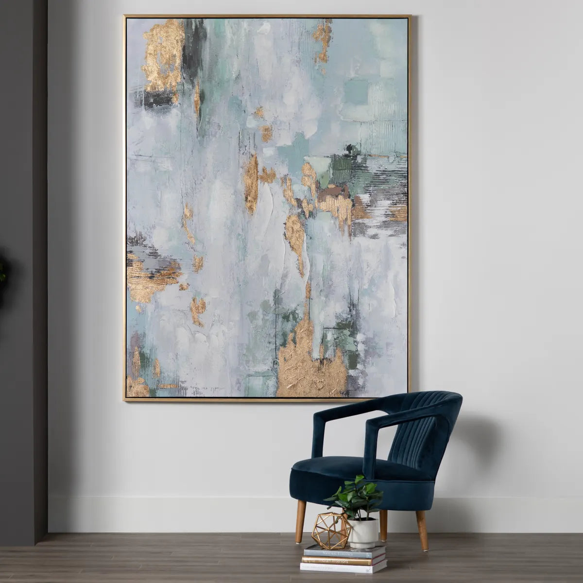 Crestview Collection Wilkes Abstract Canvas Painting Wall Art - Image 1