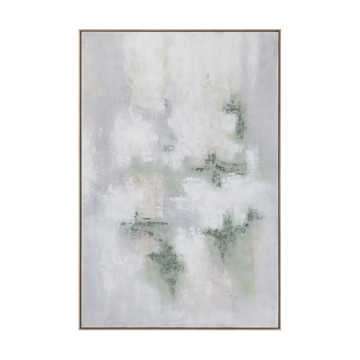 Crestview Collection Green Serenity Wash Style Paint Wall Art - Image 2