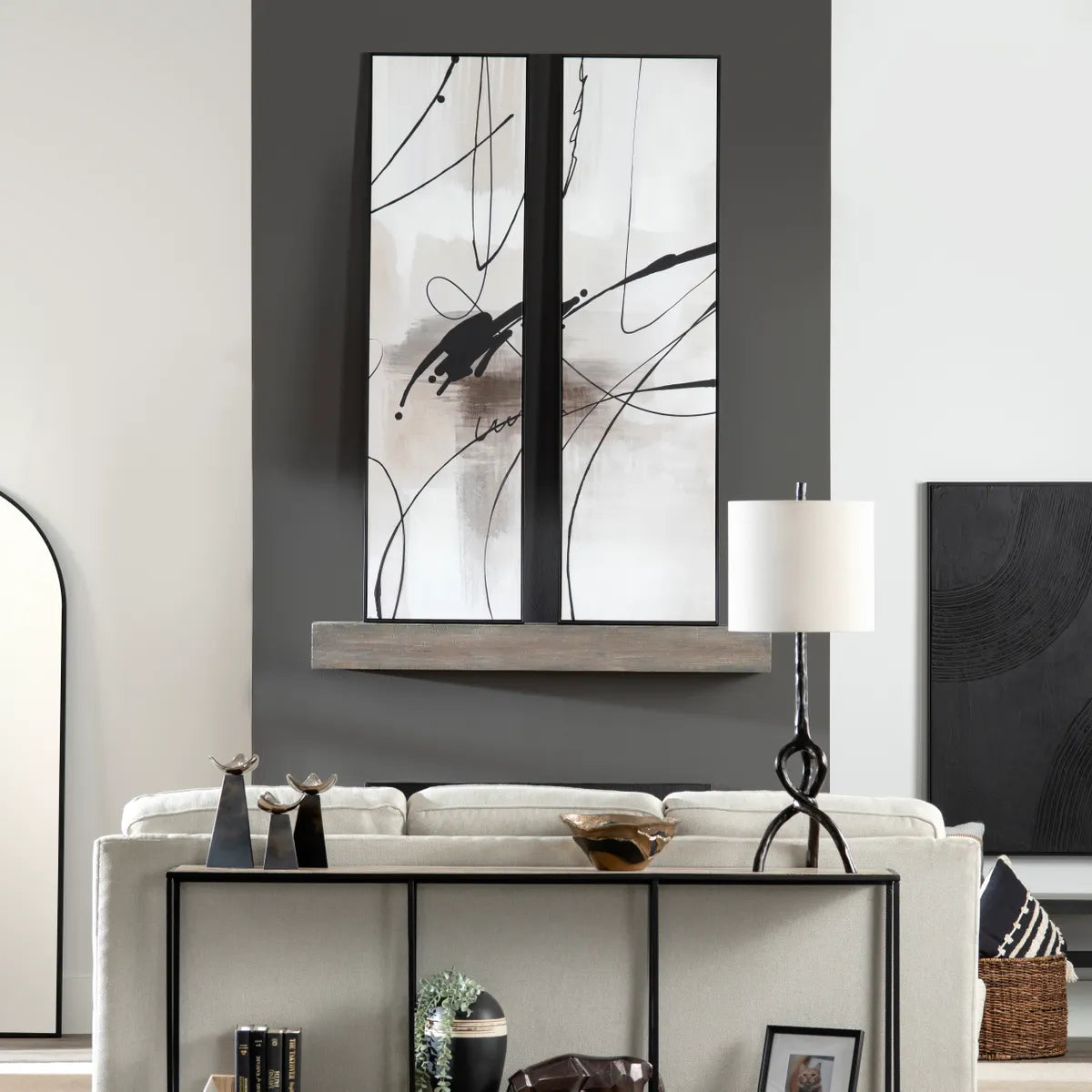 Crestview Collection Crawford Abstract Painting Wall Art ~ Set Of 3 - Image 1