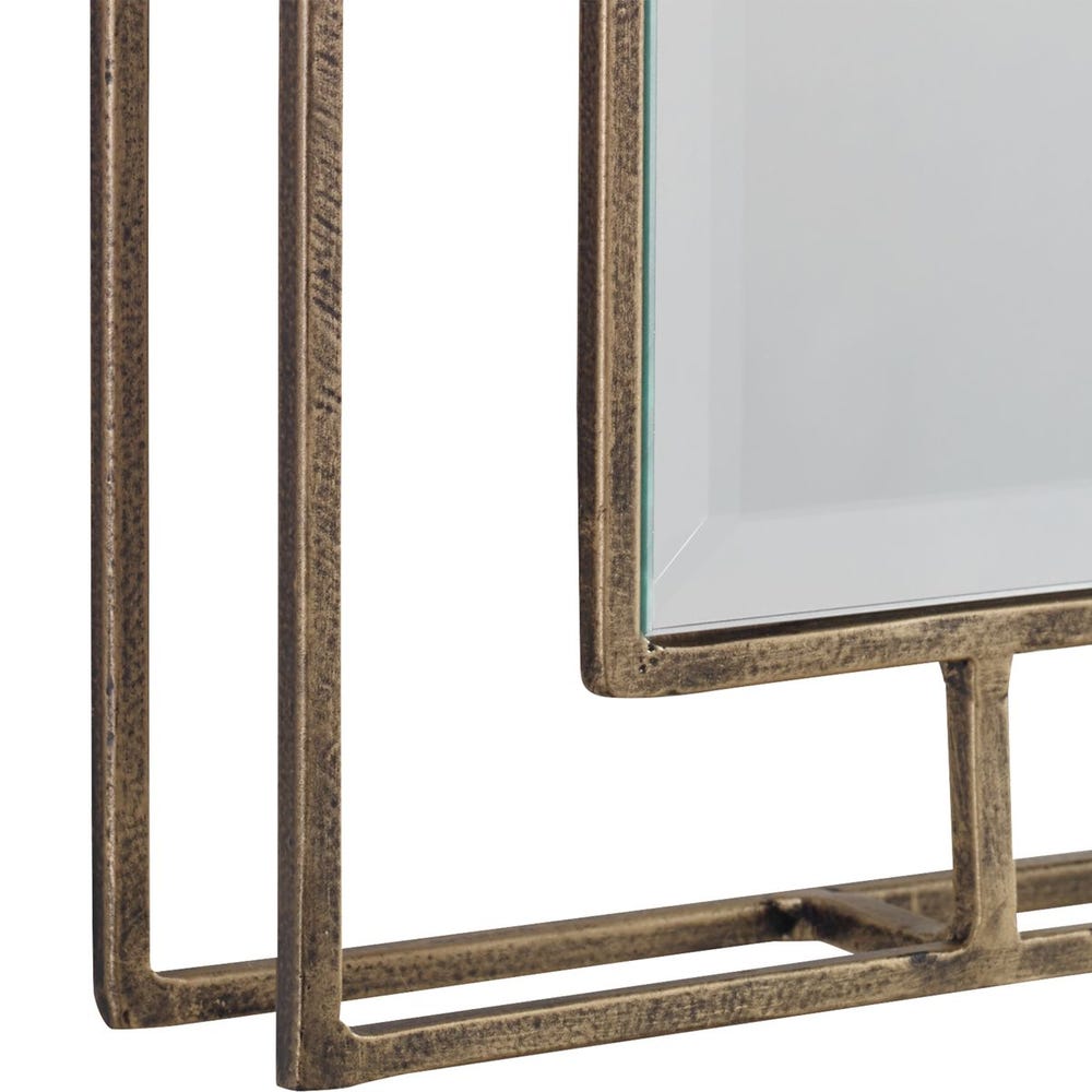 Uttermost Rutledge Contemporary Antique Gold Metal Mirrors ~ Set Of 2 - Image 2