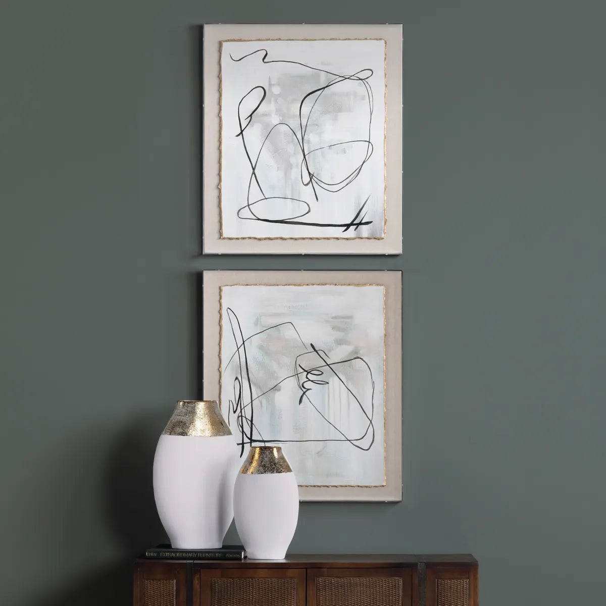 Crestview Collection Waldorf 3 Abstract Wall Art ~ Set Of 2 - Image 1