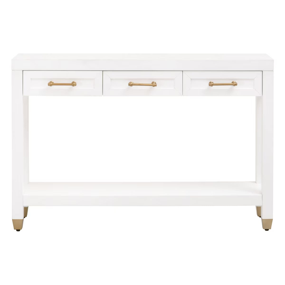 Essentials For Living Stella Narrow Console Table ~ Matte White - Image 1