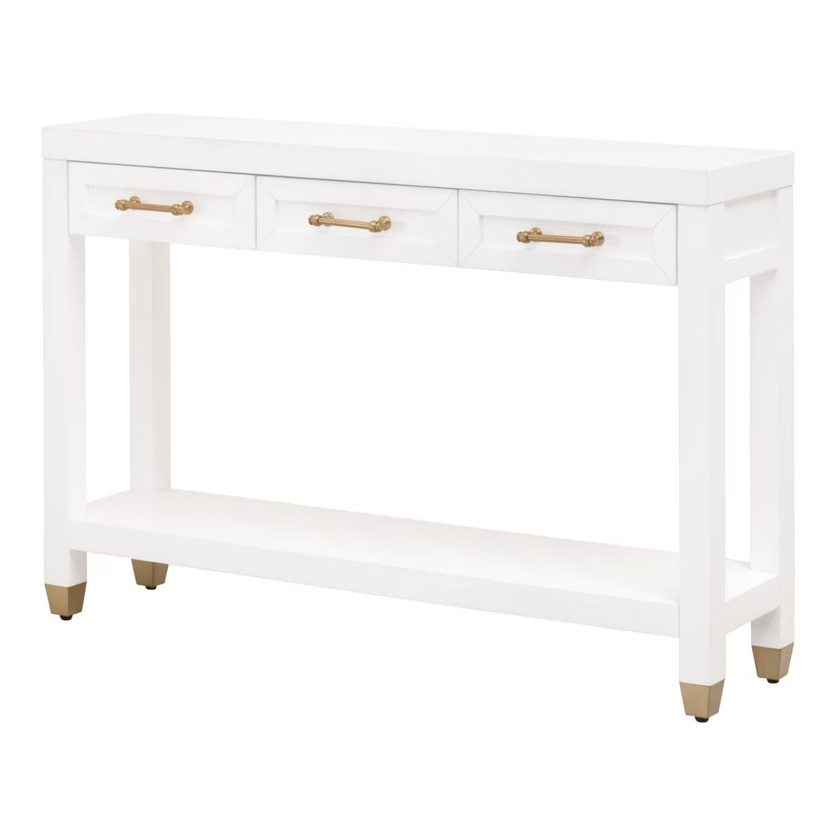 Essentials For Living Stella Narrow Console Table ~ Matte White - Image 3
