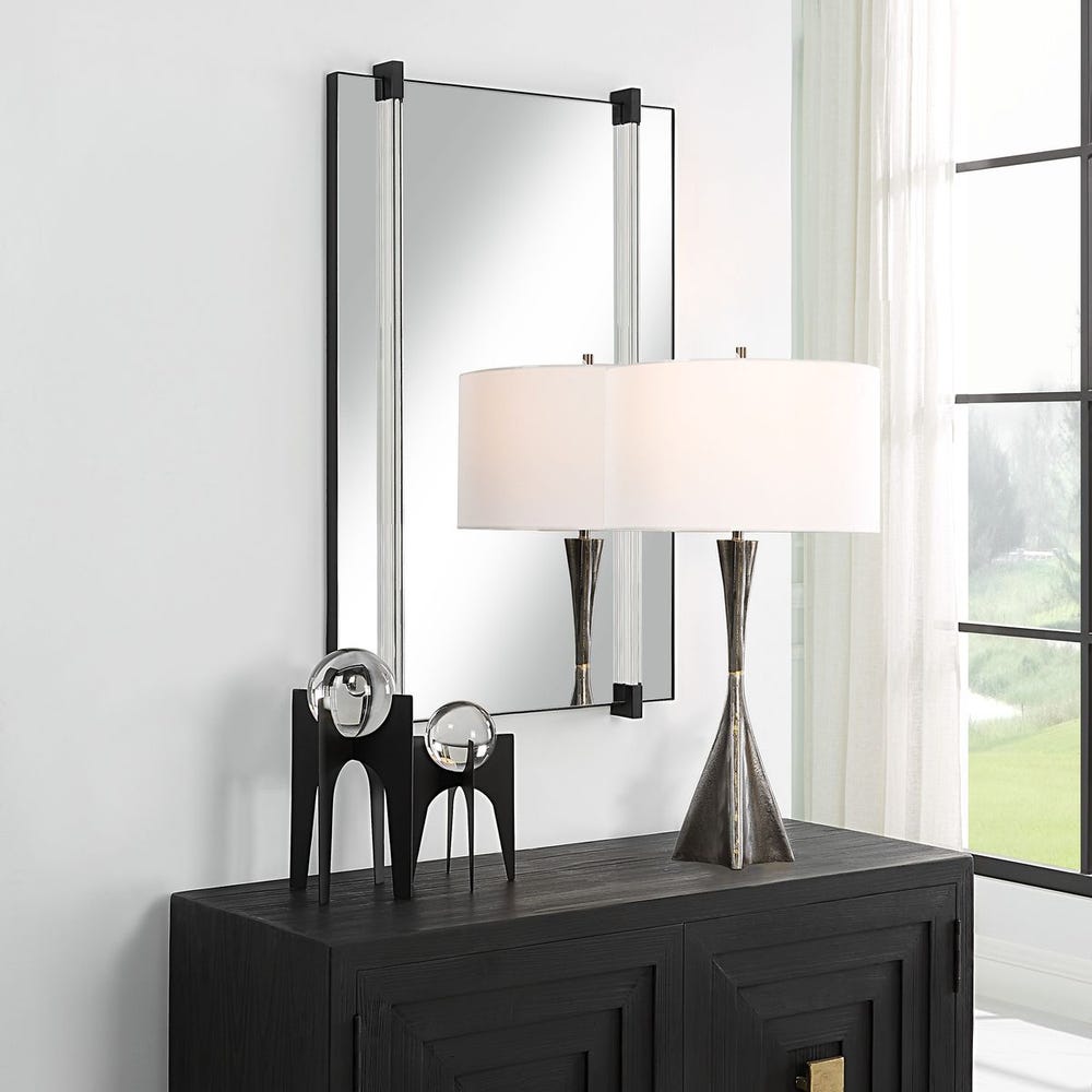 Uttermost Ladonna Matte Black Iron Mirror - Image 2