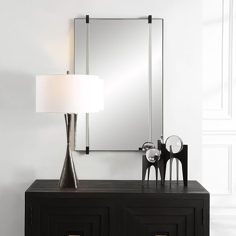 Uttermost Ladonna Matte Black Iron Mirror - Image 1