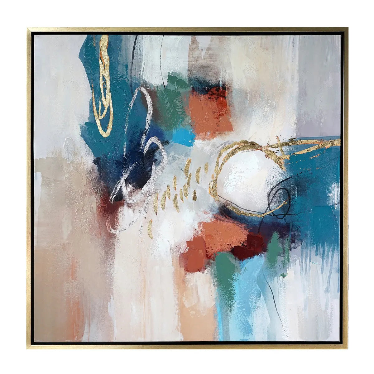 Crestview Collection Vivid 1 Gold Framed Wall Art - Image 1