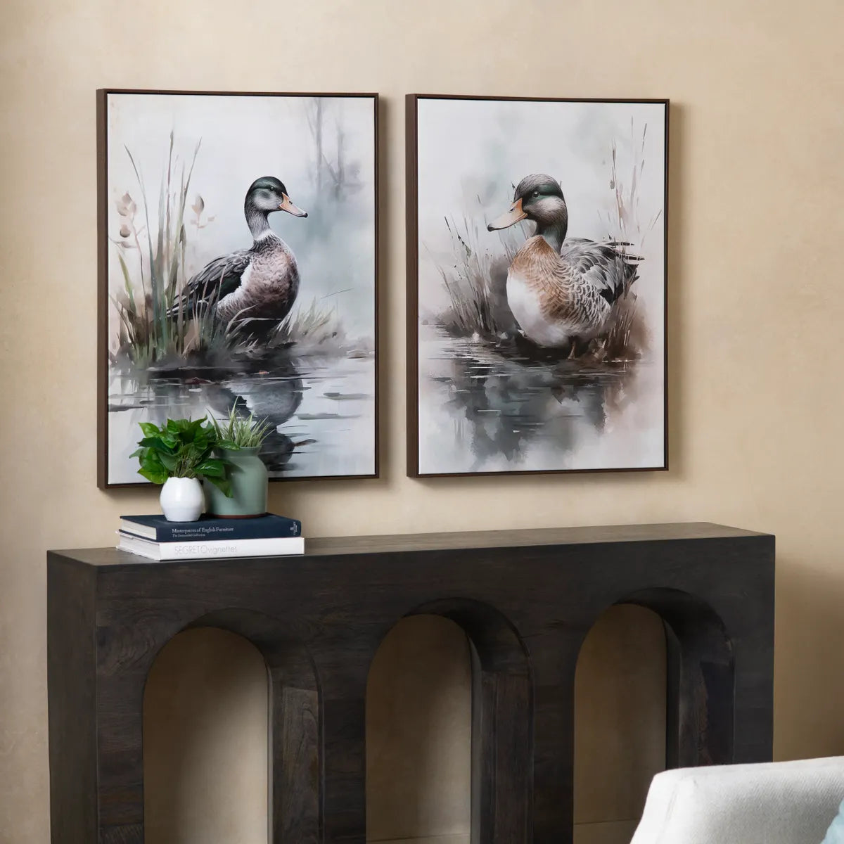 Crestview Collection Laying Low Duck Wall Art ~ Set Of 2 - Image 1