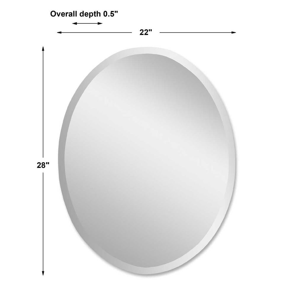 Uttermost Vanity Polished Edges Oval Mirror - Image 3