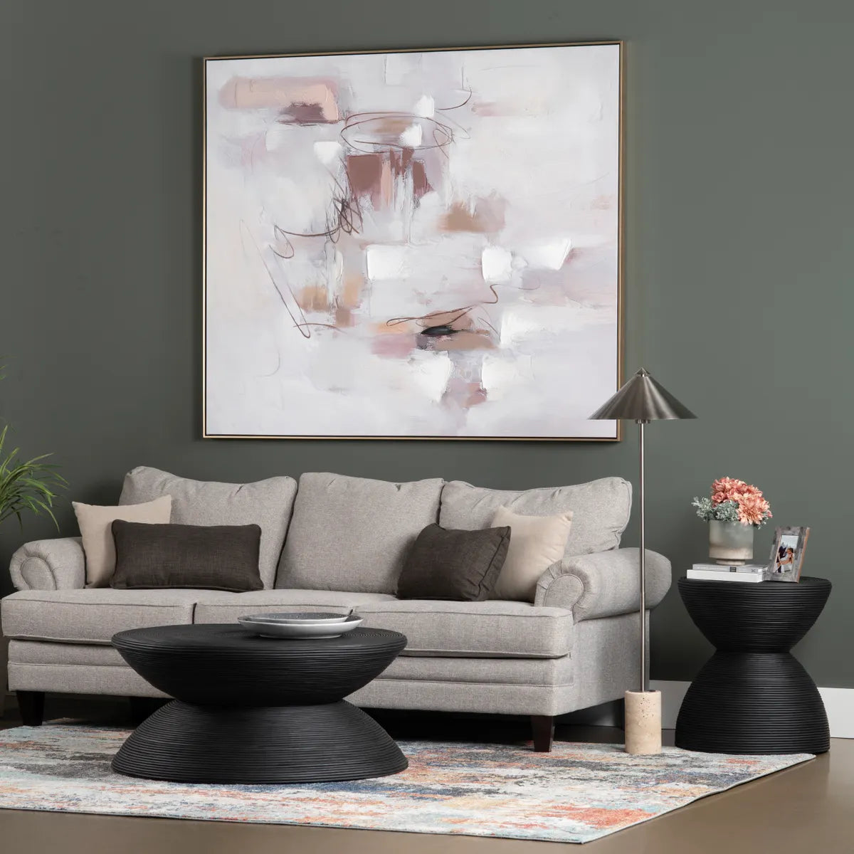 Crestview Collection Cape Rosa Oversized Abstract Wall Art - Image 1