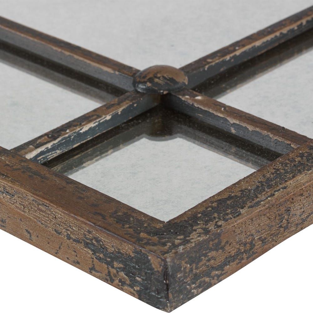 Uttermost Saragano Distressed Square Mirrors ~ Set Of 2 - Image 3