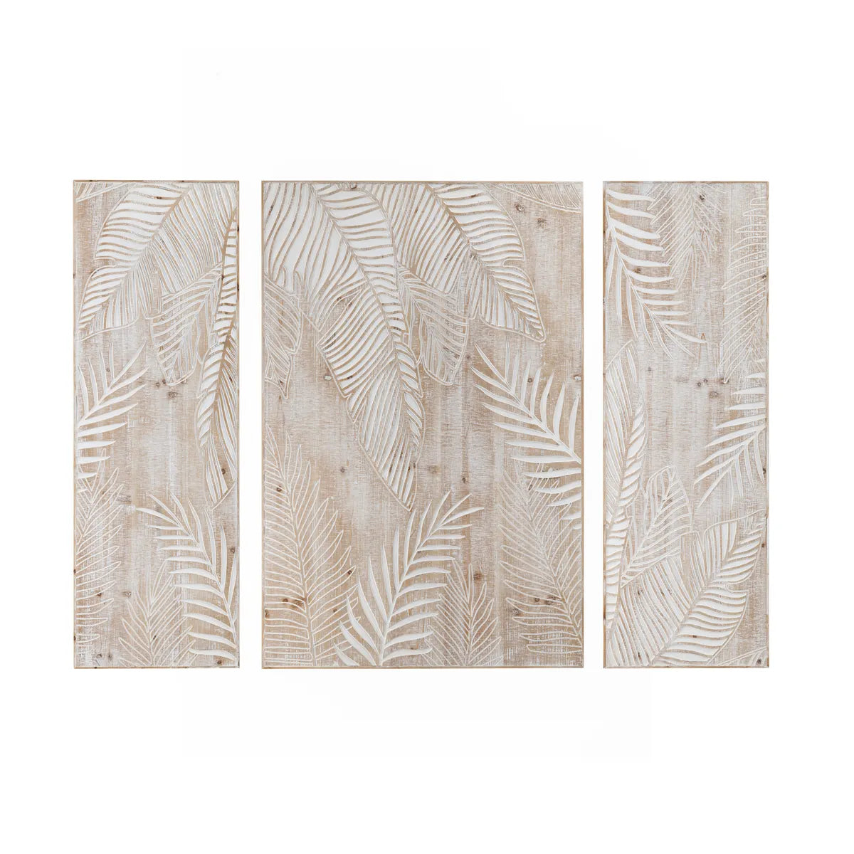 Crestview Collection Wood Palms Wall Art ~ Set Of 3 - Image 1