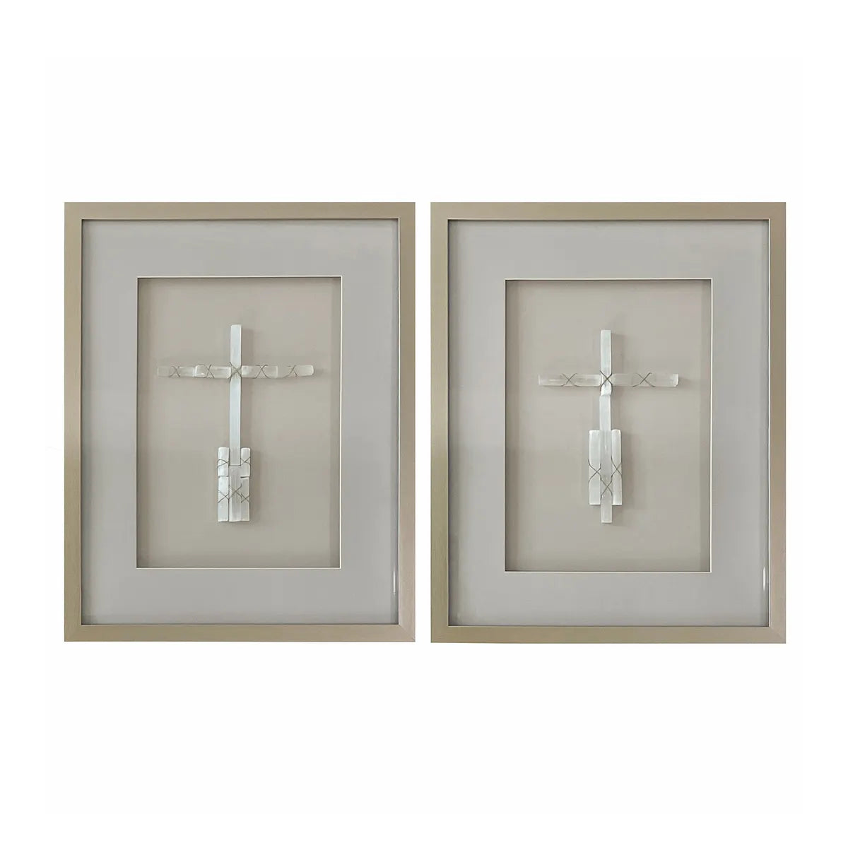 Crestview Collection Ethereal Grace White Wall Art ~ Set Of 2 - Image 1