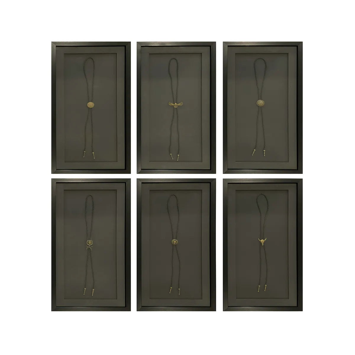 Crestview Collection Bolo Ties Wall Art ~ Set Of 6 - Image 1