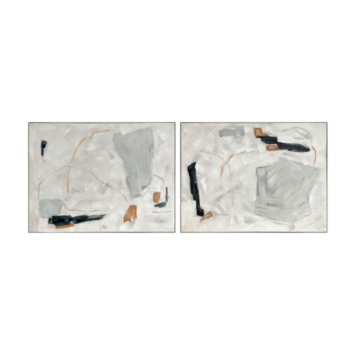 Crestview Collection Abstract Drift & Dash Wall Art ~ Set Of 2