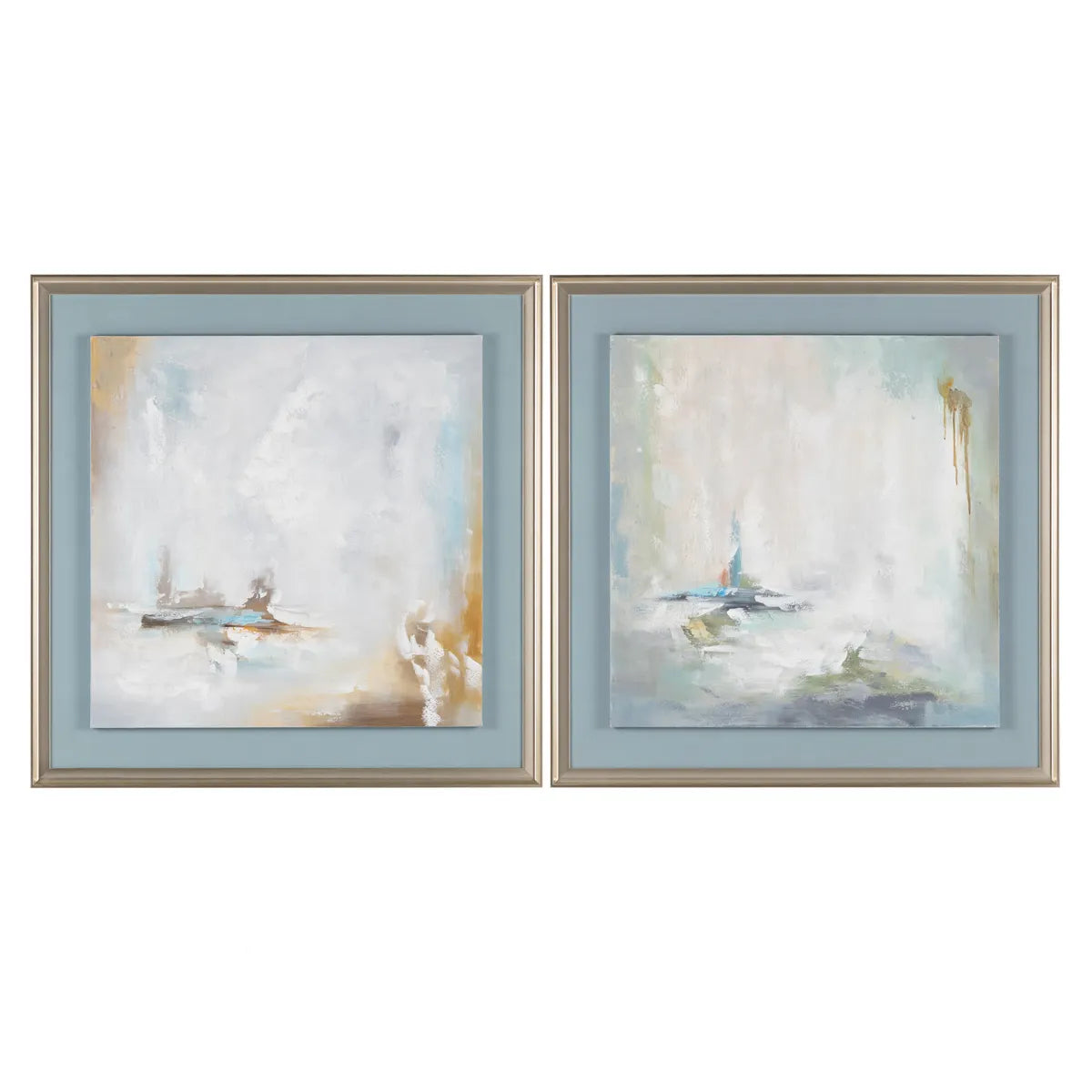 Crestview Collection Serenity Hand Painted Canvas Wall Art ~ Set Of 2 - Image 1