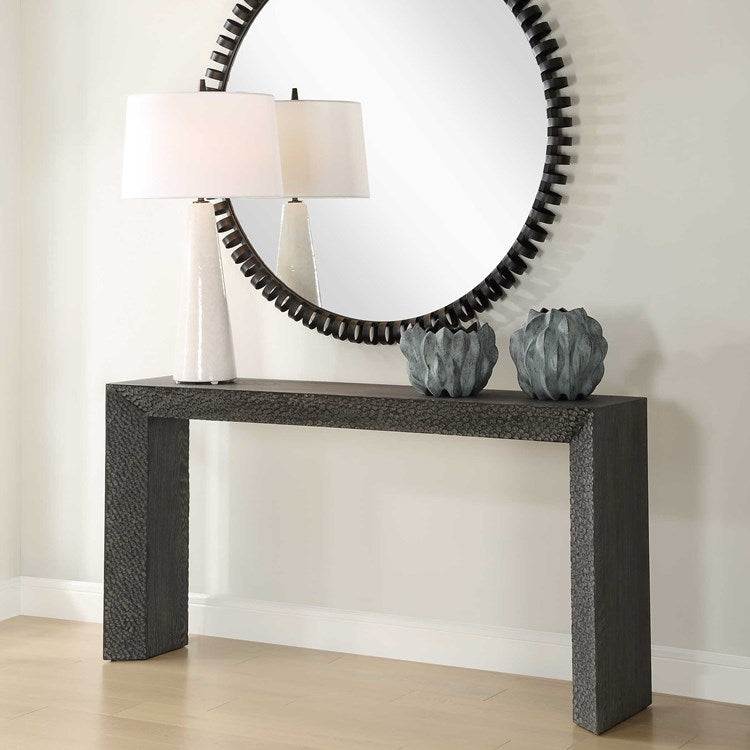 Uttermost Thoreau  Ebony Textured Elm Organic Console Table - Image 3