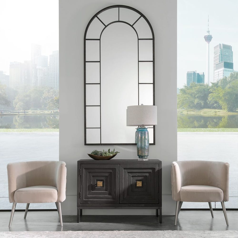 Uttermost Dillingham Light Rust Arch Mirror - Image 3