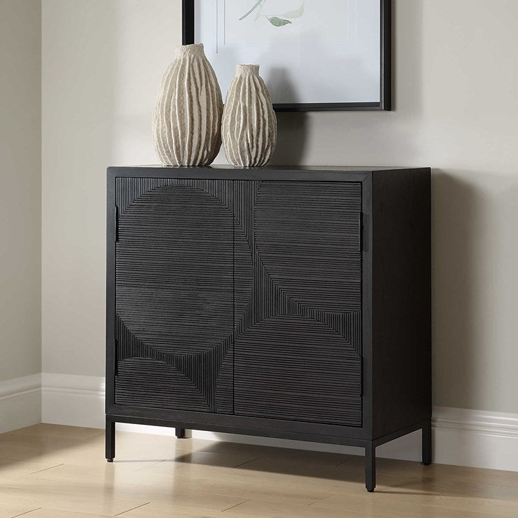 Uttermost Beswick Matte Black Cabinet - Image 3