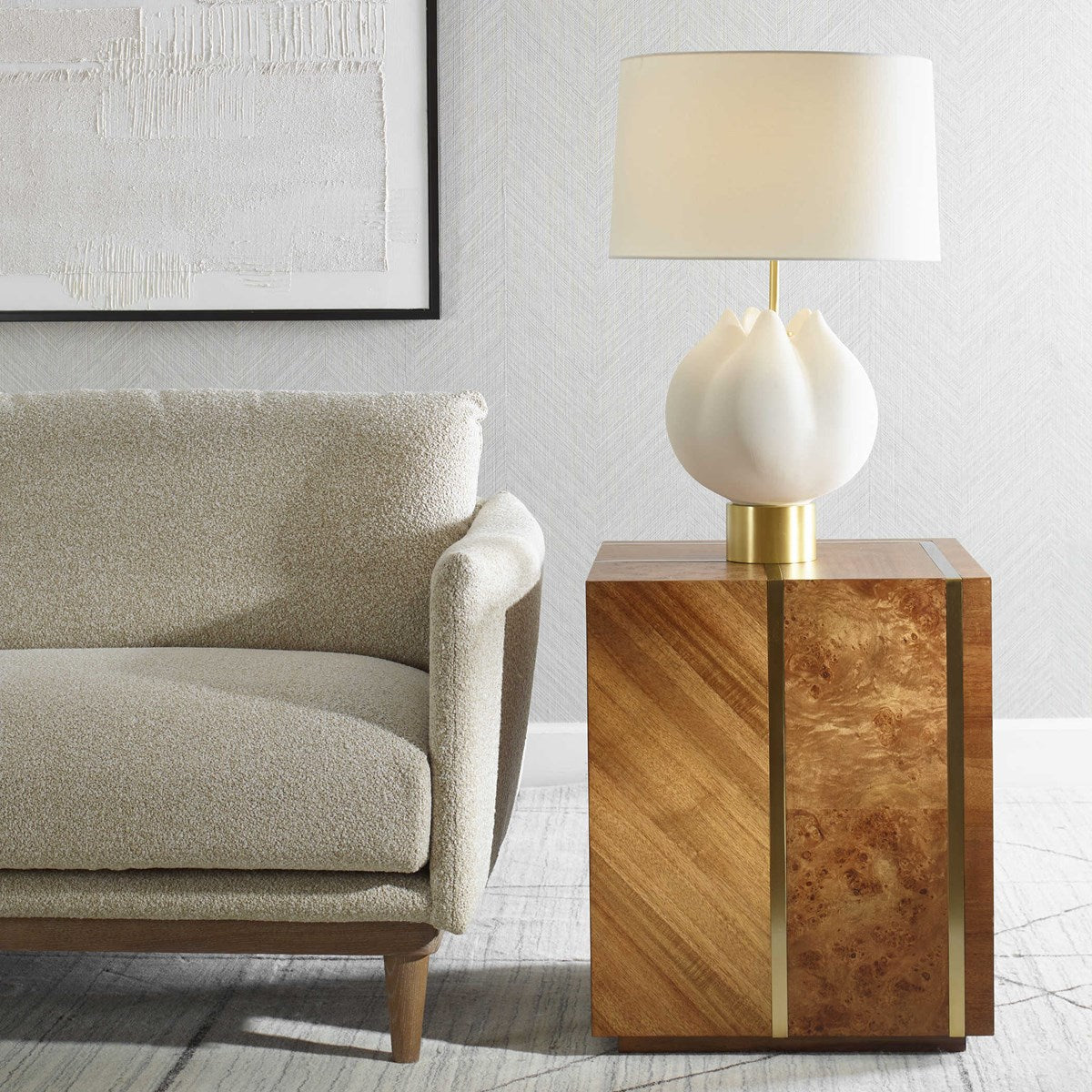 Uttermost Seven Wonder Maple Burl End Table