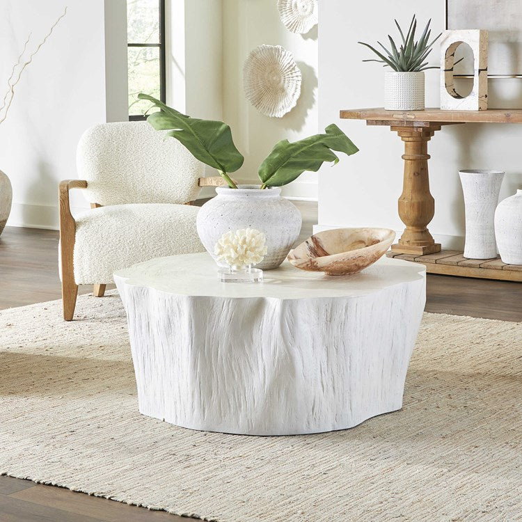 Uttermost Woods Edge Matte White Coffee Table - Image 1