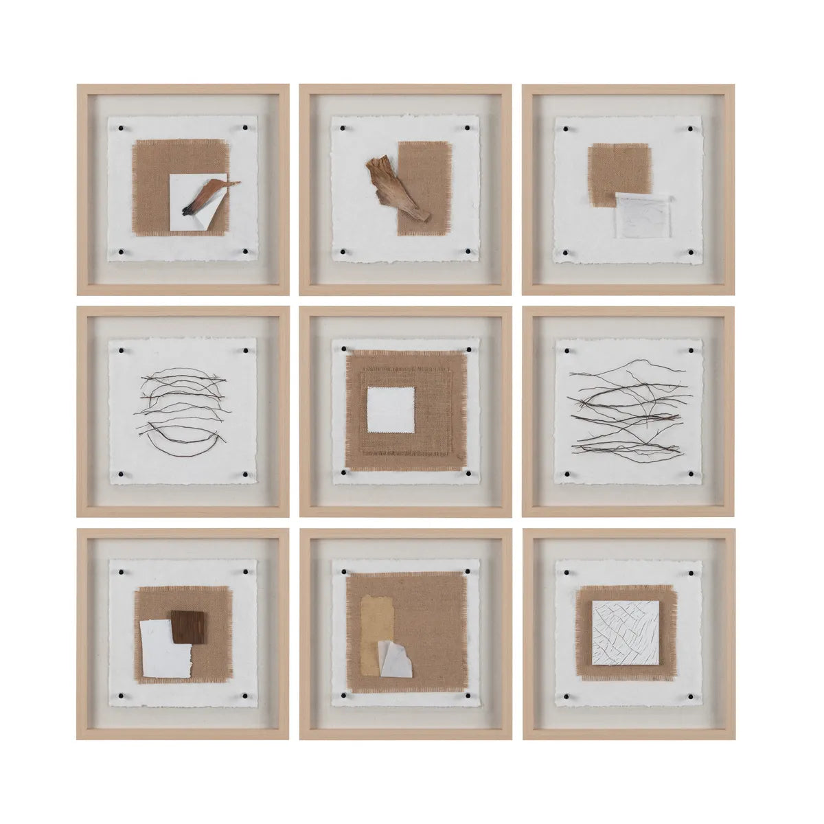 Crestview Collection Posy Abstract Design Wall Art ~ Set Of 9 - Image 2